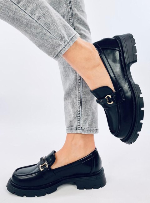 Mokasyny na platformie EMINA BLACK Mokasyny na platformie EMINA BLACK