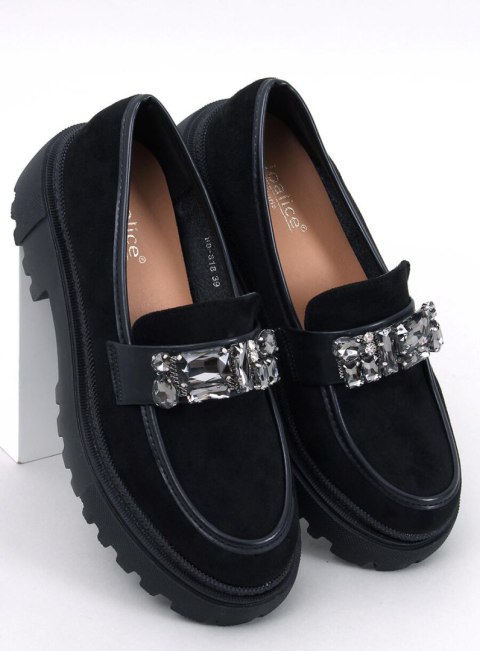 Mokasyny na platformie z kamieniami KETERS BLACK Mokasyny na platformie z kamieniami KETERS BLACK