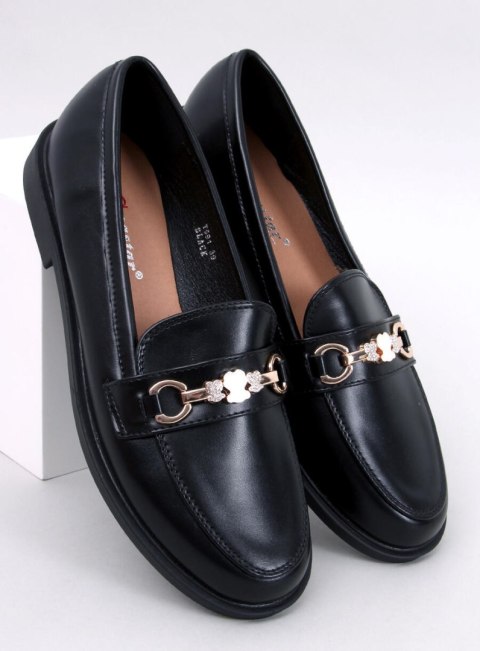Mokasyny z misiami GRACESS BLACK Mokasyny z misiami GRACESS BLACK
