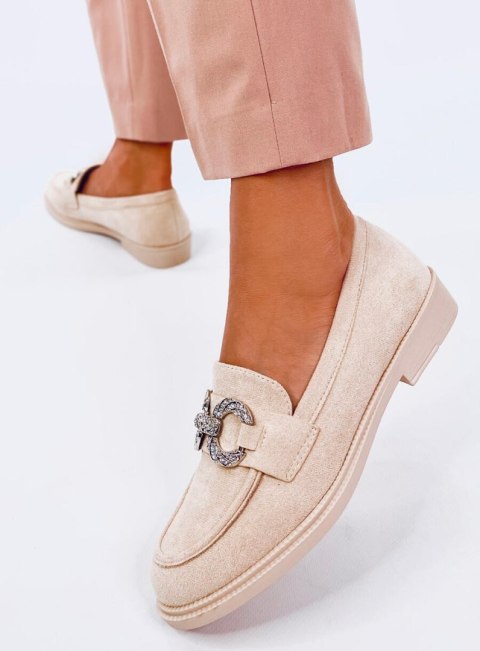Mokasyny zamszowe klasyczne DAIMER BEIGE Mokasyny zamszowe klasyczne DAIMER BEIGE