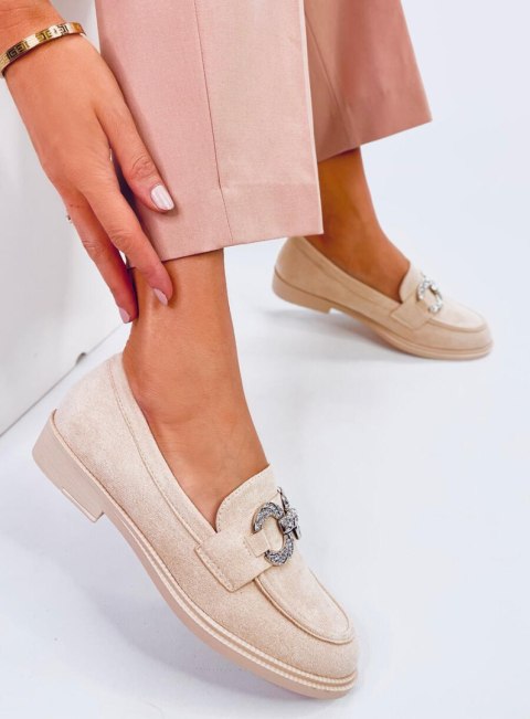 Mokasyny zamszowe klasyczne DAIMER BEIGE Mokasyny zamszowe klasyczne DAIMER BEIGE