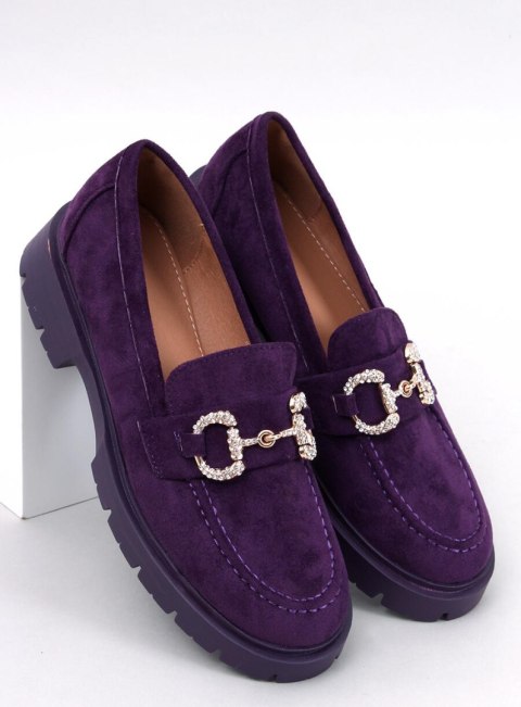 Mokasyny zamszowe z klamerką KARINS PURPLE Mokasyny zamszowe z klamerką KARINS PURPLE