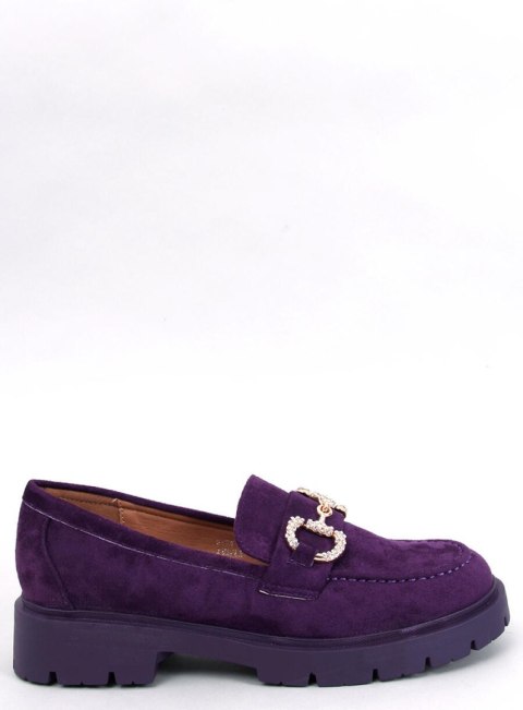 Mokasyny zamszowe z klamerką KARINS PURPLE Mokasyny zamszowe z klamerką KARINS PURPLE