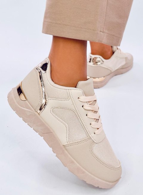 Sneakersy damskie leciutkie DOLEH BEIGE