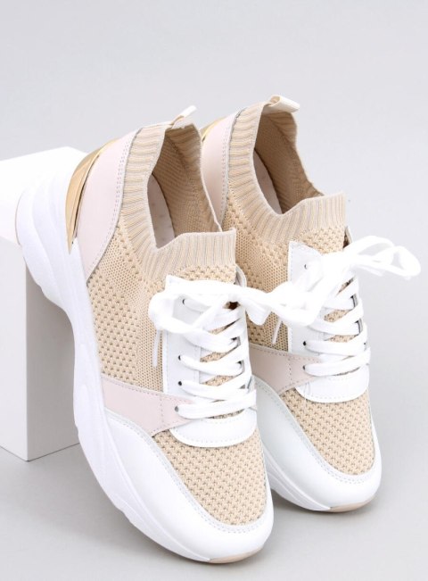 Sneakersy na koturnie DAVIS BEIGE