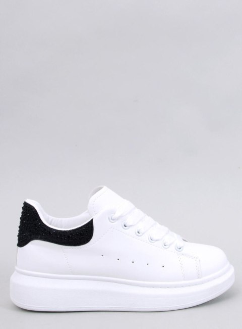 Sneakersy na platformie z cyrkoniami PARKSS WHITE/BLACK