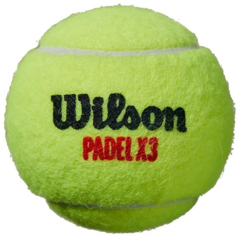 Piłki do tenisa ziemnego Wilson X3 Pack Padel Ball WR8900801001