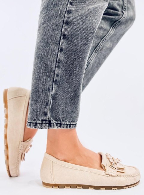 Mokasyny damskie LEIF BEIGE Mokasyny damskie LEIF BEIGE