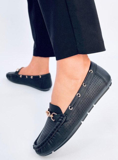 Mokasyny damskie NISA BLACK Mokasyny damskie NISA BLACK