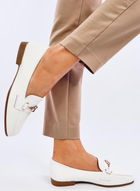 Mokasyny damskie TANSY WHITE Mokasyny damskie TANSY WHITE