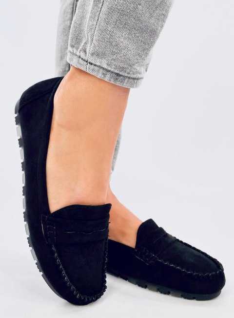 Mokasyny damskie zamszowe ANAYA BLACK Mokasyny damskie zamszowe ANAYA BLACK