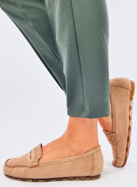 Mokasyny damskie zamszowe ANAYA KHAKI Mokasyny damskie zamszowe ANAYA KHAKI