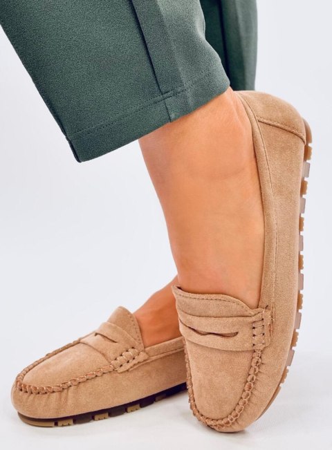 Mokasyny damskie zamszowe ANAYA KHAKI Mokasyny damskie zamszowe ANAYA KHAKI
