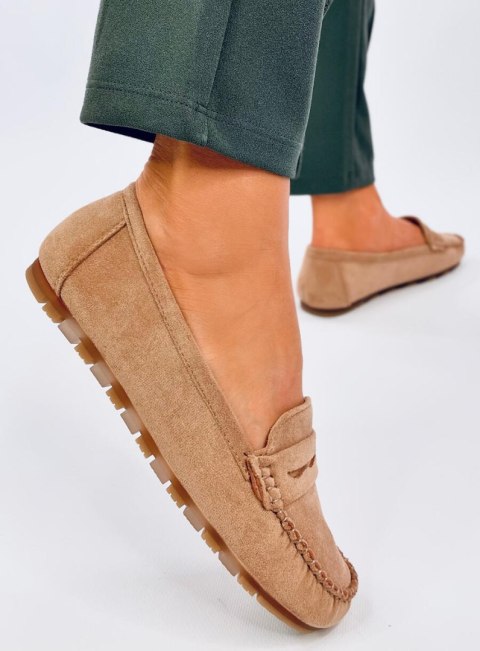 Mokasyny damskie zamszowe ANAYA KHAKI Mokasyny damskie zamszowe ANAYA KHAKI