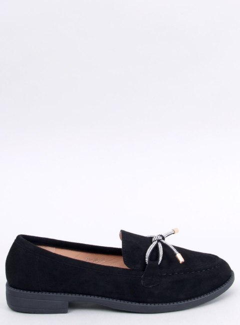 Mokasyny damskie zamszowe SARAS BLACK Mokasyny damskie zamszowe SARAS BLACK