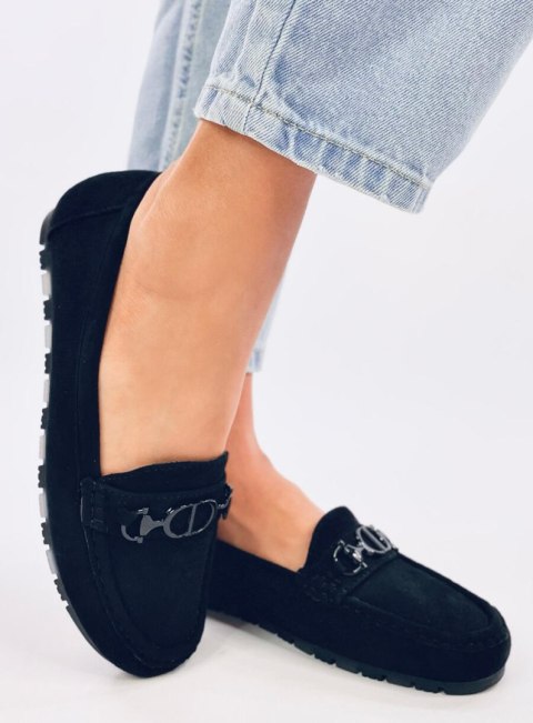 Mokasyny damskie zamszowe TRABEI BLACK Mokasyny damskie zamszowe TRABEI BLACK