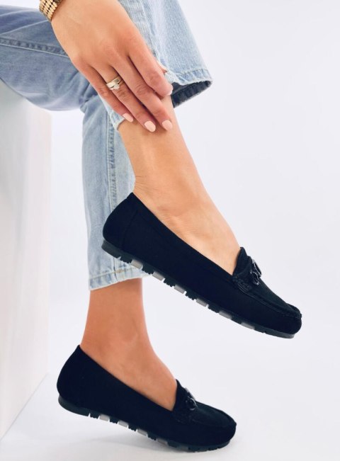 Mokasyny damskie zamszowe TRABEI BLACK Mokasyny damskie zamszowe TRABEI BLACK