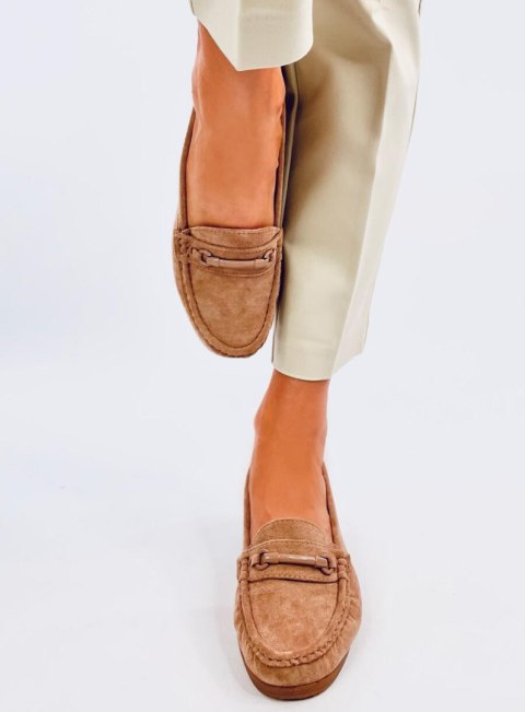 Mokasyny na koturnie INDIAN KHAKI Mokasyny na koturnie INDIAN KHAKI