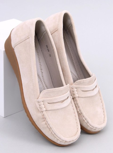 Mokasyny na koturnie VEGAR BEIGE Mokasyny na koturnie VEGAR BEIGE