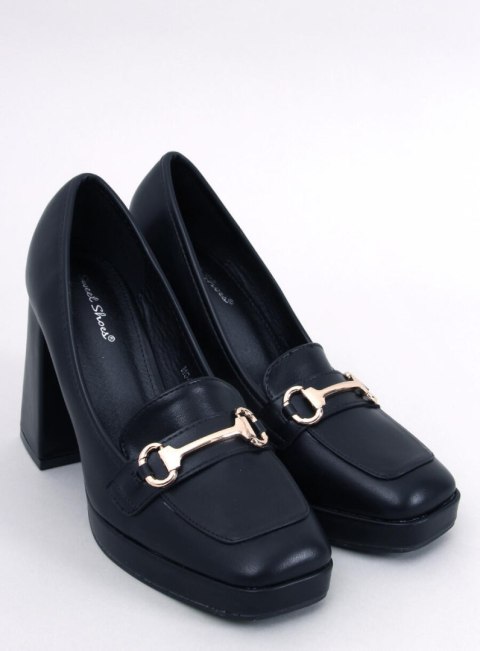 Mokasyny na obcasie ALBERS BLACK Mokasyny na obcasie ALBERS BLACK