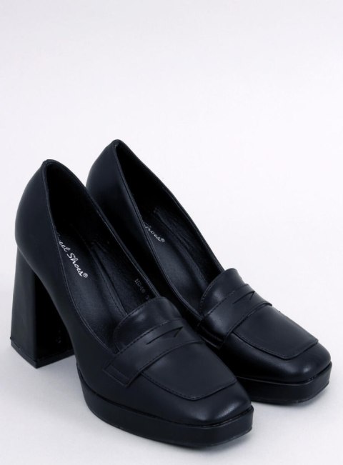 Mokasyny na obcasie ENTEE BLACK Mokasyny na obcasie ENTEE BLACK