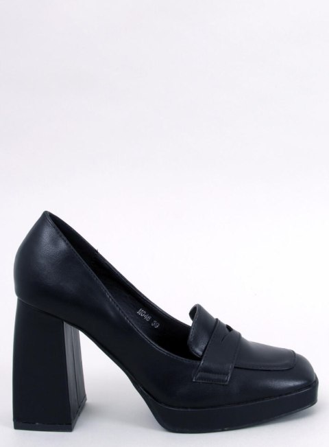 Mokasyny na obcasie ENTEE BLACK Mokasyny na obcasie ENTEE BLACK