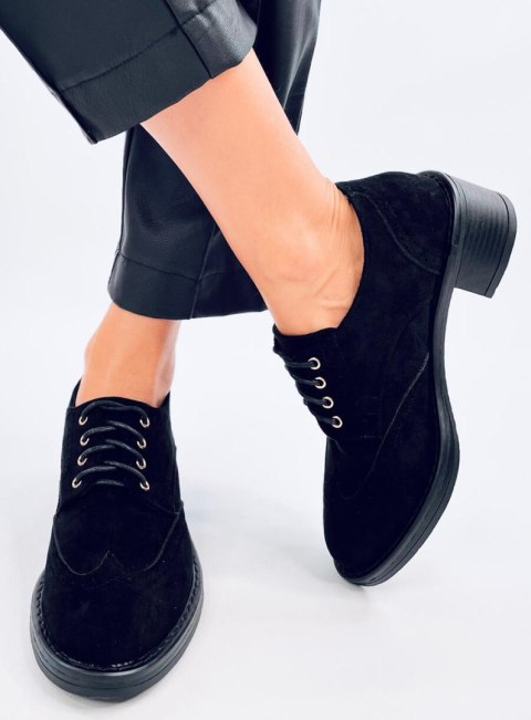 Mokasyny na obcasie VEDRA BLACK Mokasyny na obcasie VEDRA BLACK