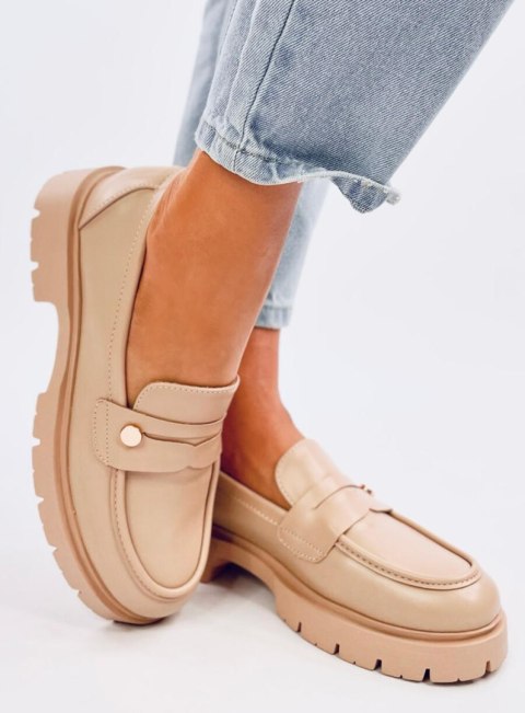 Mokasyny na platformie SIDNEY KHAKI Mokasyny na platformie SIDNEY KHAKI