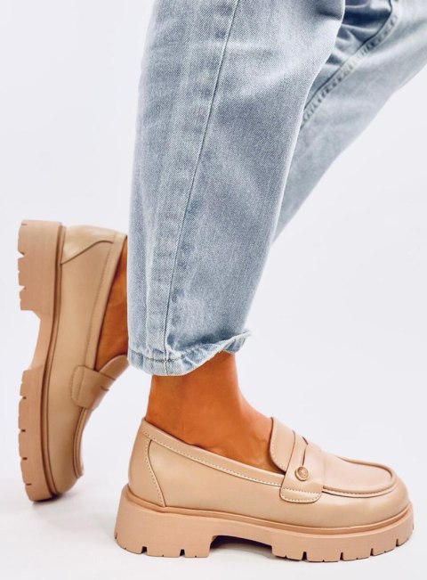 Mokasyny na platformie SIDNEY KHAKI Mokasyny na platformie SIDNEY KHAKI