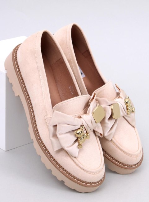 Mokasyny z ozdobnym misiem PENNSY BEIGE Mokasyny z ozdobnym misiem PENNSY BEIGE