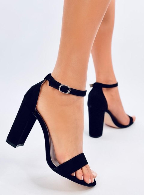 Sandałki na obcasie ARIEL BLACK SUEDE Sandałki na obcasie ARIEL BLACK SUEDE