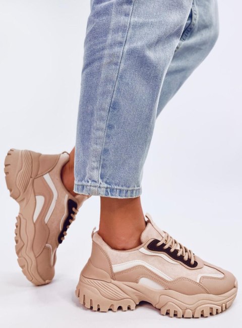 Sneakersy damskie LAMMES KHAKI Sneakersy damskie LAMMES KHAKI