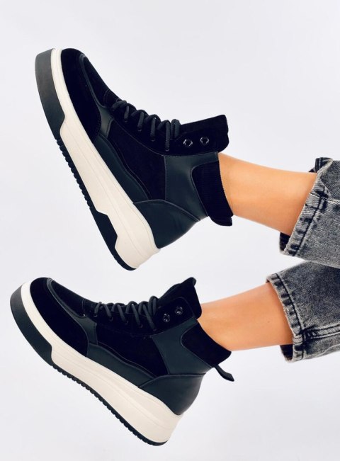 Sneakersy za kostkę RIESS BLACK