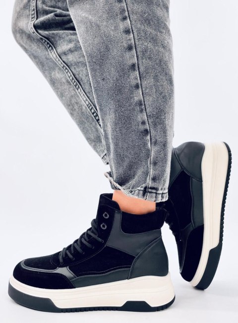 Sneakersy za kostkę RIESS BLACK