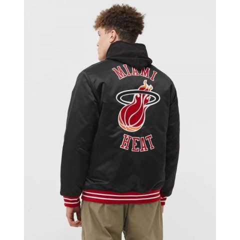 Kurtka Mitchell & Ness NBA Heavyweight Satin Jacket Miami Heat M OJBF3413-MHEYYPPPBLCK