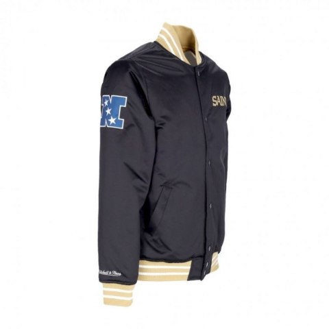 Kurtka Mitchell &Ness NFL Heavyweight Satin Jacket New Orlean Saints M OJBF3413-NOSYYPPPBLCK