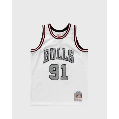 Koszulka Mitchell & Ness NBA Cracked Cement Swingman Jersey Bulls 1997 Dennis Rodman TFSM5934-CBU97DRDWHIT