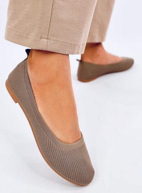 Baleriny skarpetkowe CAVADAY KHAKI Baleriny skarpetkowe CAVADAY KHAKI