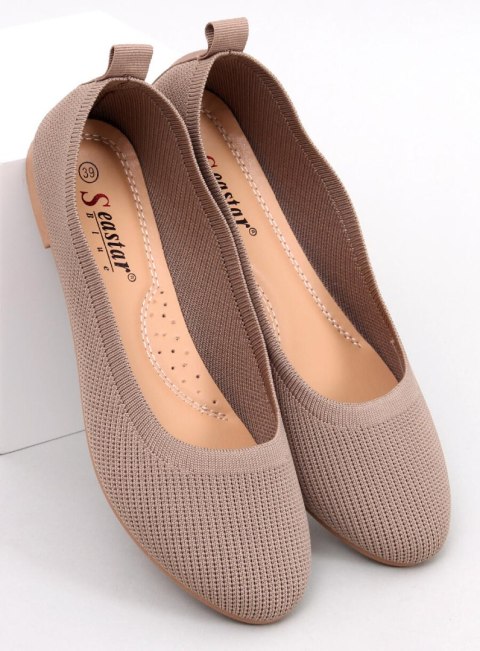 Baleriny skarpetkowe CAVADAY KHAKI Baleriny skarpetkowe CAVADAY KHAKI