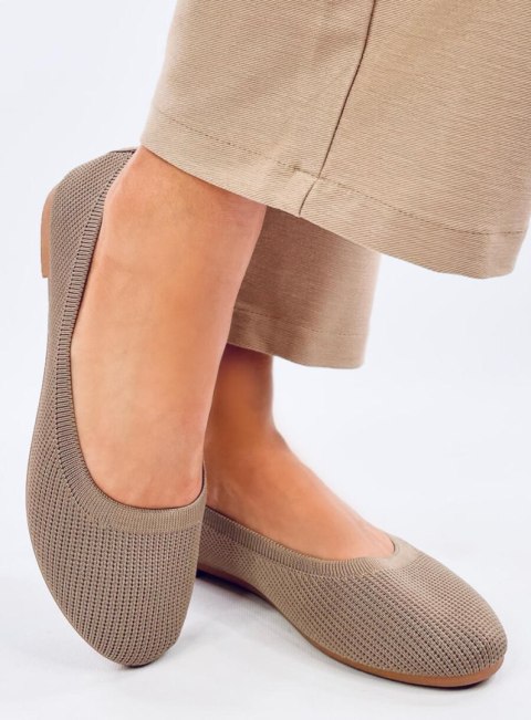 Baleriny skarpetkowe CAVADAY KHAKI Baleriny skarpetkowe CAVADAY KHAKI