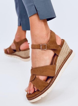 Espadryle na koturnie SERMON KHAKI