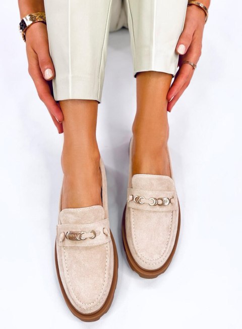 Mokasyny damskie MOLLA BEIGE Mokasyny damskie MOLLA BEIGE