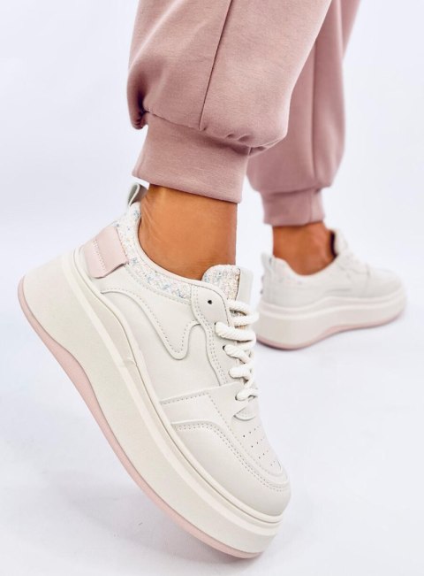 Sneakersy damskie pastelowe MOTIMES BEIGE PINK