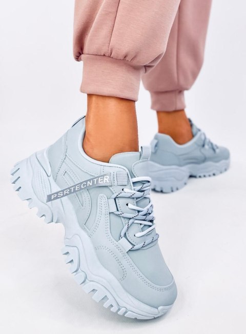Sneakersy na koturnie BAINS BLUE Sneakersy na koturnie BAINS BLUE