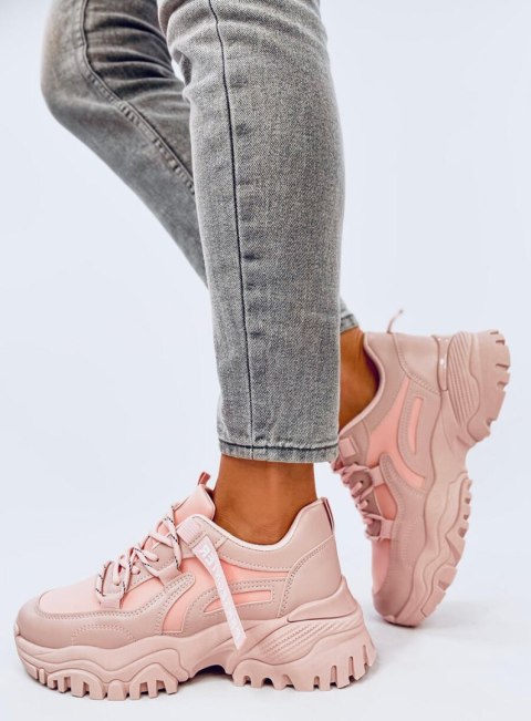 Sneakersy na koturnie BAINS PINK