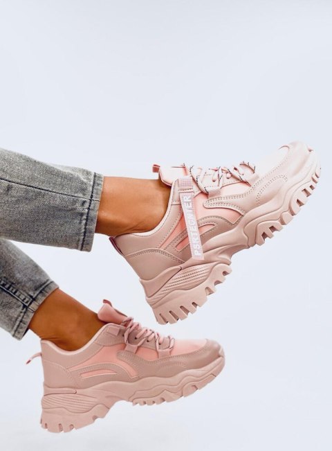 Sneakersy na koturnie BAINS PINK