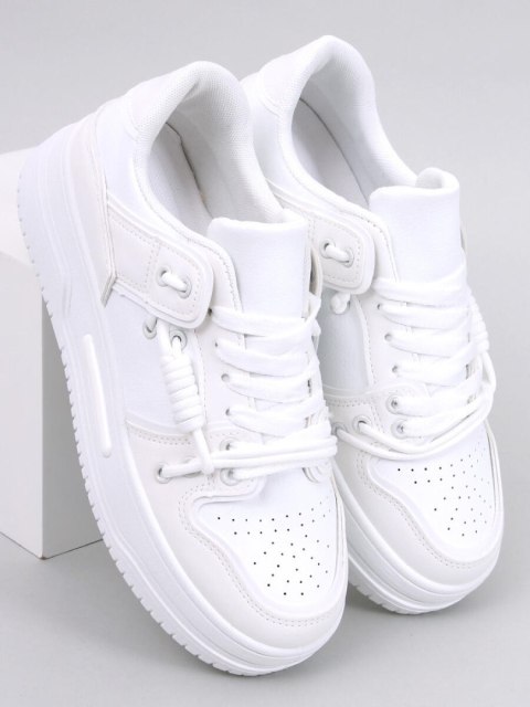 Sneakersy na wysokiej podeszwie CLAVELL WHITE