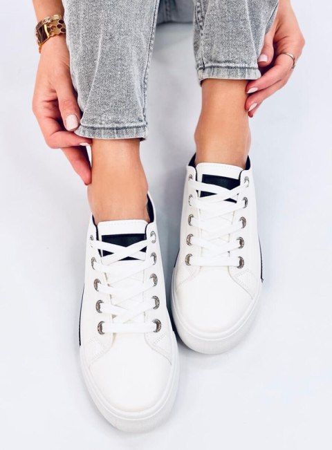 Trampki damskie ROUNDS WHITE/BLACK Trampki damskie ROUNDS WHITE/BLACK