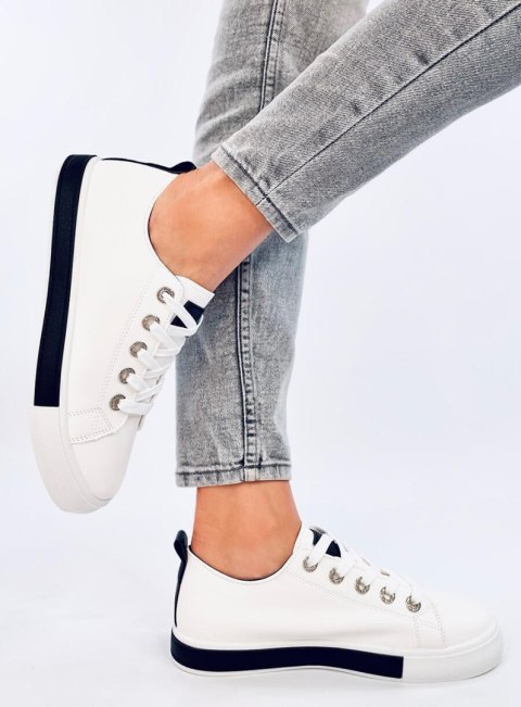 Trampki damskie ROUNDS WHITE/BLACK Trampki damskie ROUNDS WHITE/BLACK