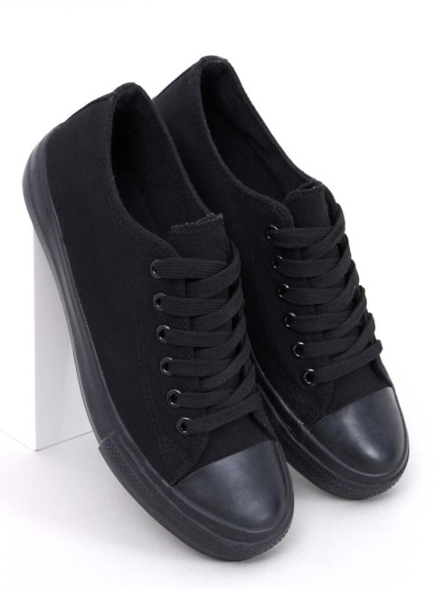 Trampki sznurowane klasyczne LEVENS ALLBLACK (czarna podeszwa) Trampki sznurowane klasyczne LEVENS ALLBLACK (czarna podeszwa)